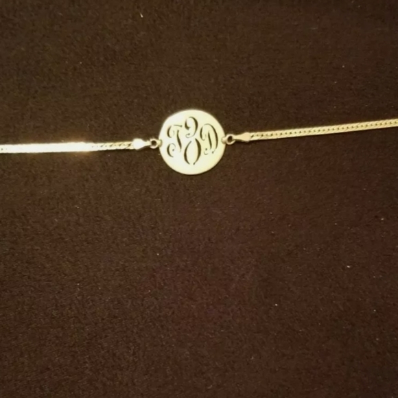 ***SOLD***14kt Solid Gold T and D Initial Bracelet - Picture 2 of 10